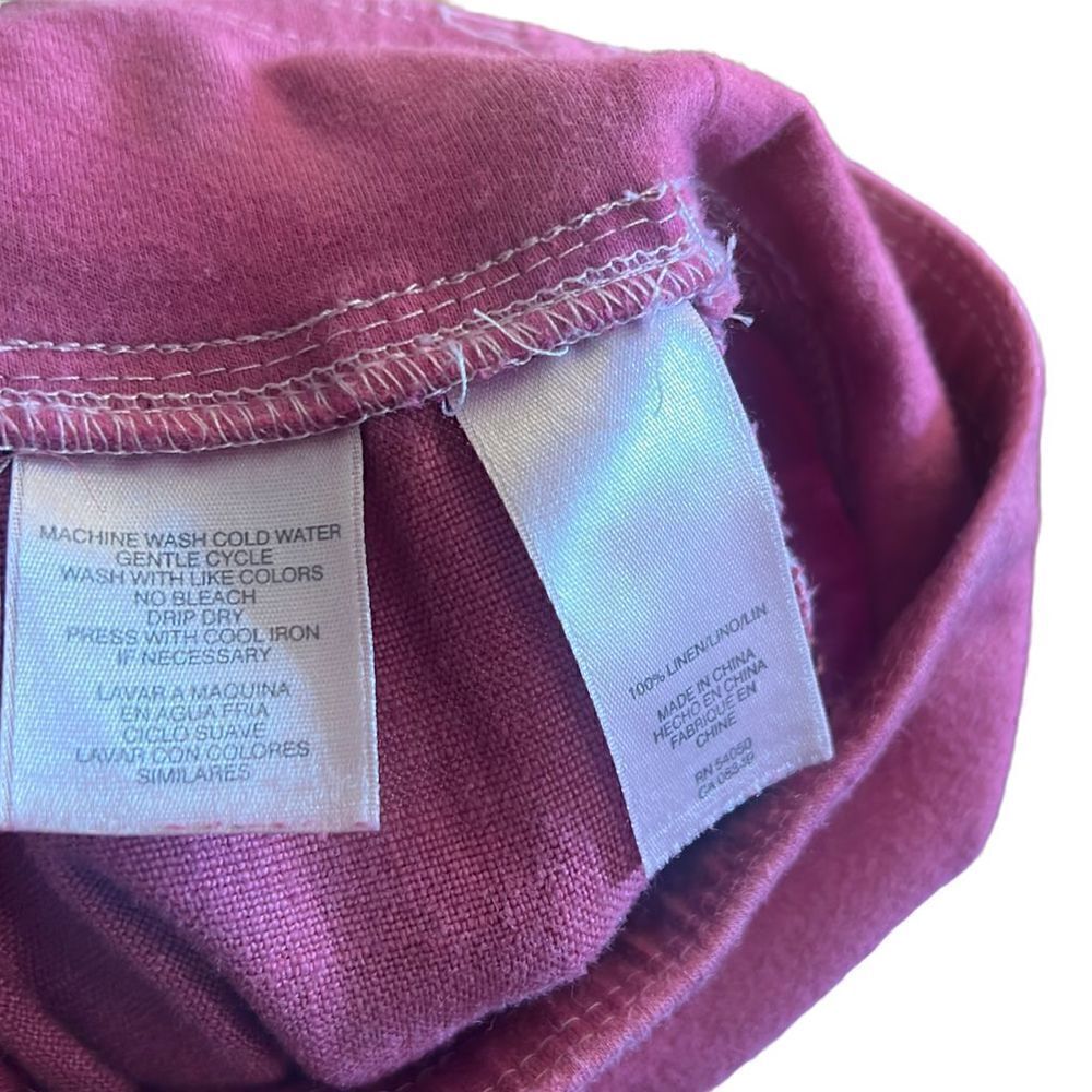 Jones New York 100% Linen Cropped Wide Leg Pants - Picture 6 of 7